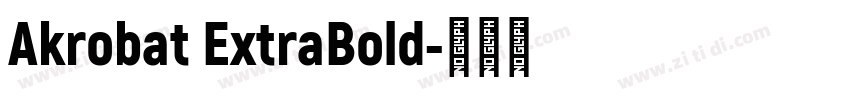 Akrobat ExtraBold字体转换